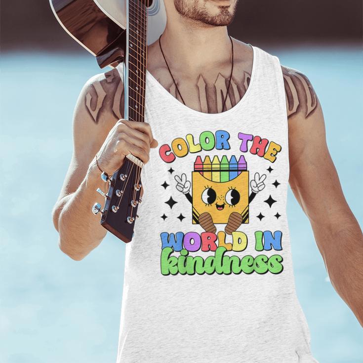 Teacher Back To School Color In Kindness Crayon Pencil Men Tank Top, gift for family, gift for coworker Teacher Back To School Color In Kindness Crayon Pencil Men Tank Top, gift for family, gift for coworker