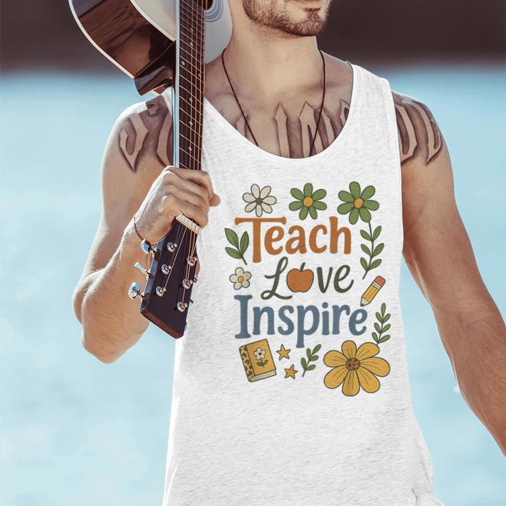 Teacher Inspire Love Men Tank Top, gift for family, gift for coworker Teacher Inspire Love Men Tank Top, gift for family, gift for coworker