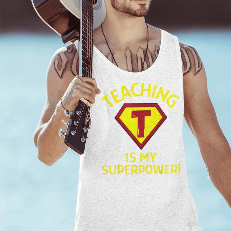 Teaching Is My Superpower Fun Elementary Teacher 1st Grade Men Tank Top, gift for family, gift for coworker