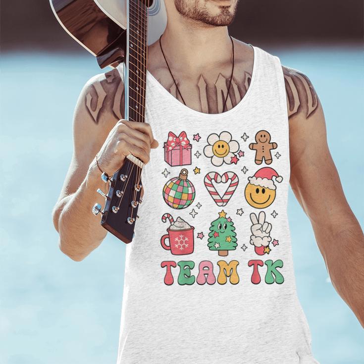 Team TK Teacher Christmas Groovy Smile Face Girl Boy Kid TK Men Tank Top, Groovy Teacher Tank Tops, gift for family, gift for coworker Team TK Teacher Christmas Groovy Smile Face Girl Boy Kid TK Men Tank Top, Groovy Teacher Tank Tops, gift for family, gift for coworker