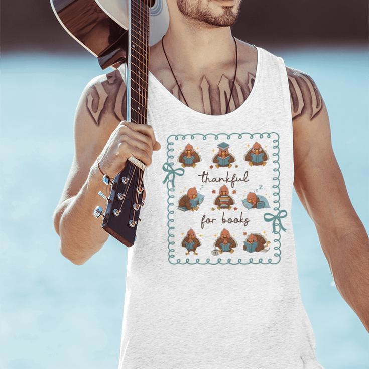 Thankful For Books Turkey Reading Book Lovers Fall Teacher Men Tank Top, gift for family, gift for coworker Thankful For Books Turkey Reading Book Lovers Fall Teacher Men Tank Top, gift for family, gift for coworker