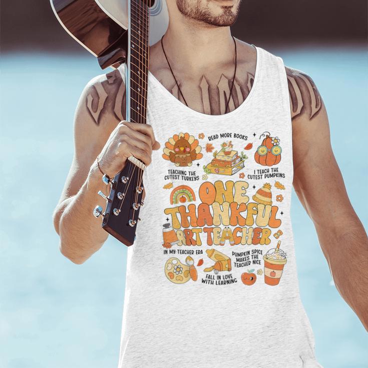Thanksgiving One Thankful Art Teacher Fall Groovy Men Women Men Tank Top, Groovy Teacher Tank Tops, gift for family, gift for coworker Thanksgiving One Thankful Art Teacher Fall Groovy Men Women Men Tank Top, Groovy Teacher Tank Tops, gift for family, gift for coworker