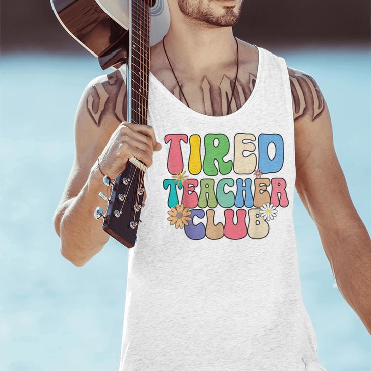 Tired Teachers Club Groovy Teachers Back To School Men Tank Top, gift for family, gift for coworker Tired Teachers Club Groovy Teachers Back To School Men Tank Top, gift for family, gift for coworker