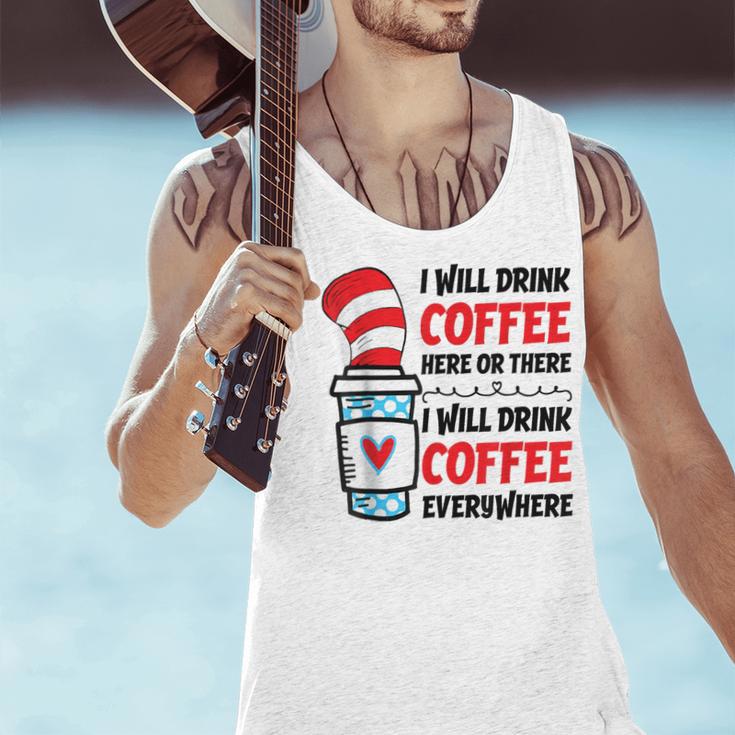 I Will Drink Coffee Here Or There Funny Teacher Teaching Men Women Girls Kids Men Tank Top, gift for family, gift for coworker