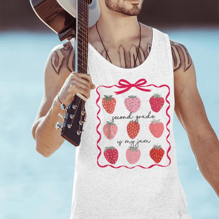 Women Second Grade Is My Jam Strawberry First Kids Teacher Men Tank Top, First Grade Teacher Tank Tops, gift for family, gift for coworker