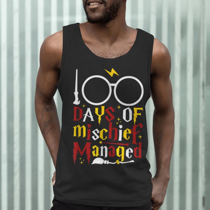 100 Days Of Mischief Managed Teacher Kid 100th Day Of School Men Tank Top, novelty gifts, funny gifts