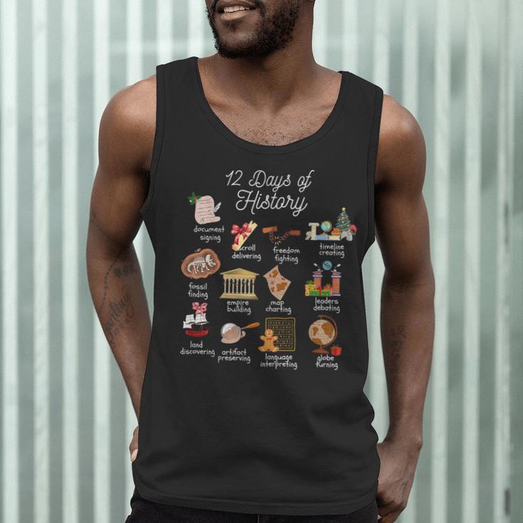 12 Day Of History Teacher Christmas Social Studies Student Men Tank Top, novelty gifts, funny gifts 12 Day Of History Teacher Christmas Social Studies Student Men Tank Top, novelty gifts, funny gifts