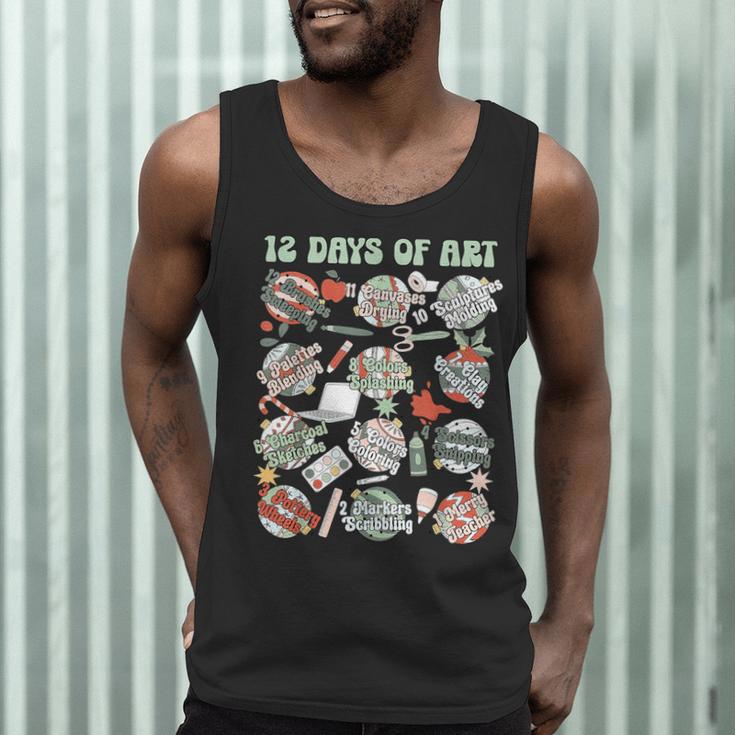 12 Days Of Art Teacher Christmas Artists Painter Educational Men Tank Top, novelty gifts, funny gifts 12 Days Of Art Teacher Christmas Artists Painter Educational Men Tank Top, novelty gifts, funny gifts