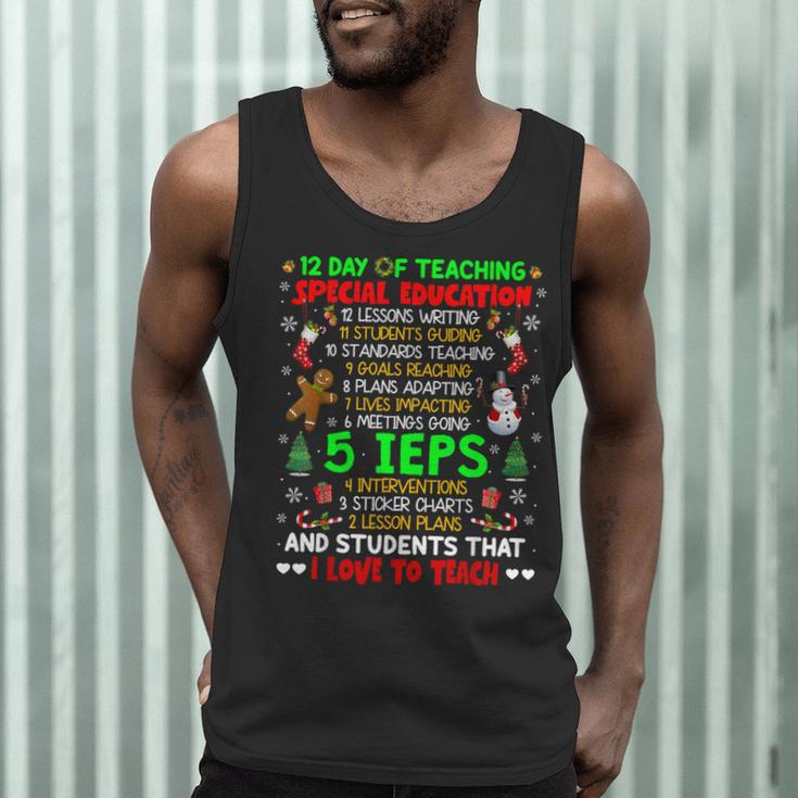 12 Days Of Teaching Special Education IEPS SPED Teacher Xmas Men Tank Top, novelty gifts, funny gifts 12 Days Of Teaching Special Education IEPS SPED Teacher Xmas Men Tank Top, novelty gifts, funny gifts