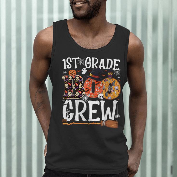 1st Grade Boo Crew Cute Ghost Halloween Teacher Kids Men Tank Top, novelty gifts, funny gifts