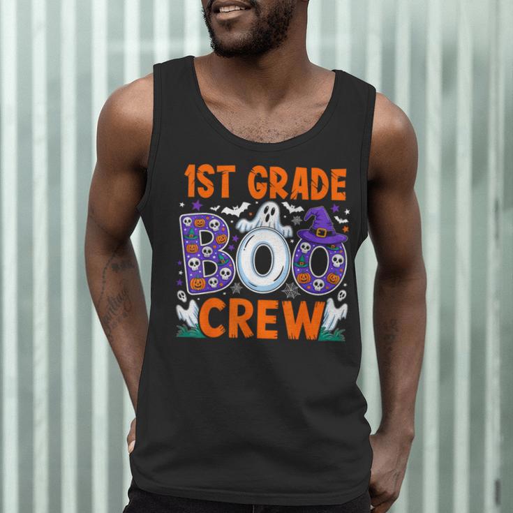 1st Grade Boo Crew First Grade Teacher Kids Happy Halloween Men Tank Top, novelty gifts, funny gifts