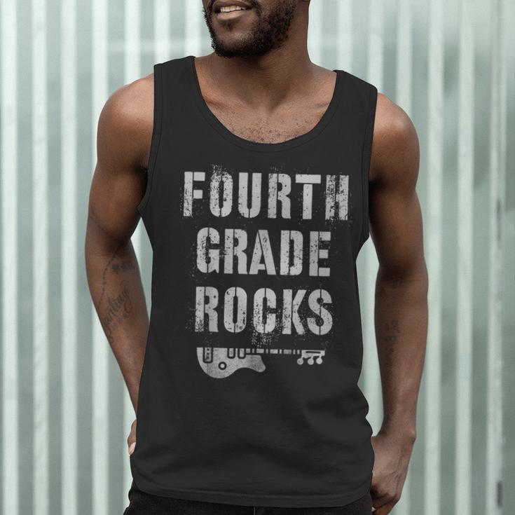 4th GRADE Rocks Teacher Rockstars I Teach Ready To Rock Men Tank Top, novelty gifts, funny gifts
