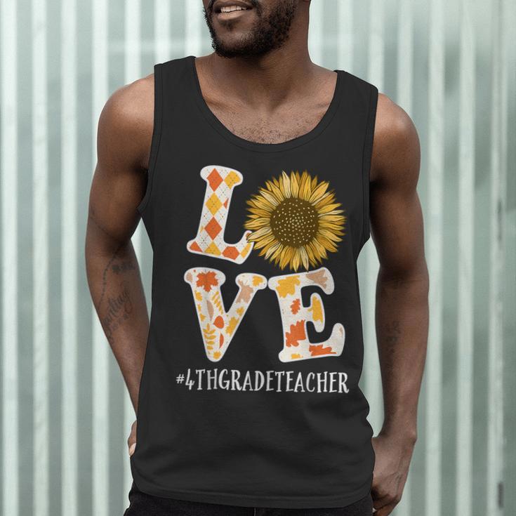 4th Grade Teacher Love Autumn Fall Sunflower Appreciation Men Tank Top, novelty gifts, funny gifts 4th Grade Teacher Love Autumn Fall Sunflower Appreciation Men Tank Top, novelty gifts, funny gifts