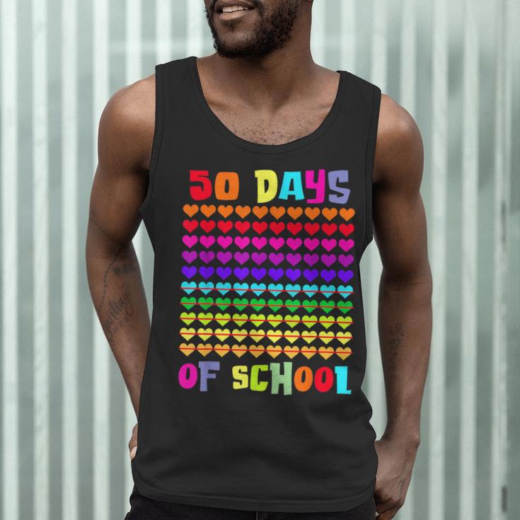50 Days Of School Hearts Teacher Happy 50th Day Of School Men Tank Top, novelty gifts, funny gifts 50 Days Of School Hearts Teacher Happy 50th Day Of School Men Tank Top, novelty gifts, funny gifts