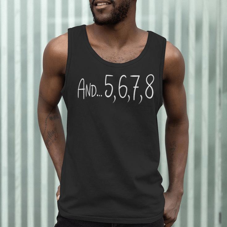 And 5678 Dance Music Teacher Dance Instructor Dancing Men Tank Top, novelty gifts, funny gifts And 5678 Dance Music Teacher Dance Instructor Dancing Men Tank Top, novelty gifts, funny gifts