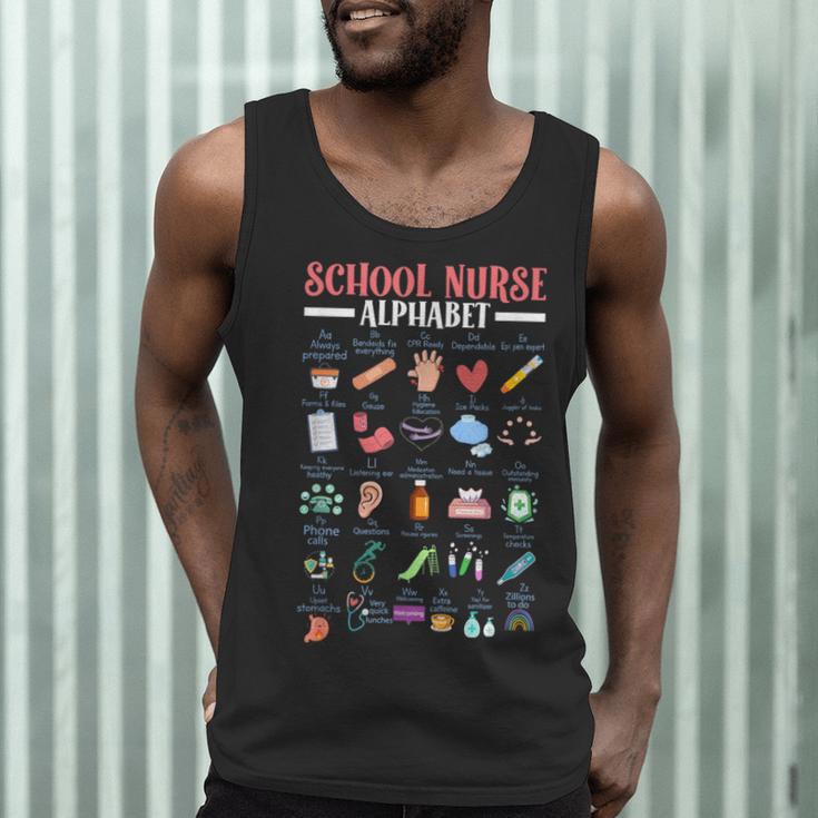 ABC School Nurse Alphabet Student Teacher Health Worker Men Tank Top, novelty gifts, funny gifts
