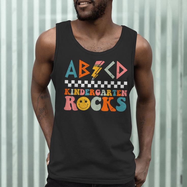 ABCD Kindergarten Rocks Back To School Teacher Kindergarten Men Tank Top, novelty gifts, funny gifts ABCD Kindergarten Rocks Back To School Teacher Kindergarten Men Tank Top, novelty gifts, funny gifts