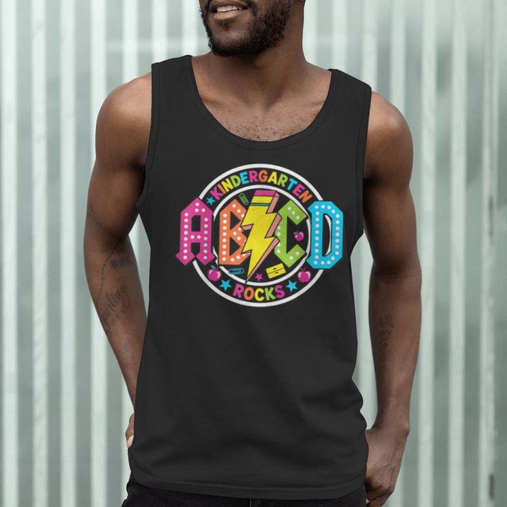 ABCD Kindergarten Rocks Back To School Teachers Students Men Tank Top, novelty gifts, funny gifts