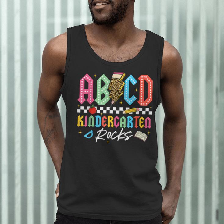 ABCD Kindergarten Rocks Pencil Lightning Teachers Rock Boys Men Tank Top, novelty gifts, funny gifts