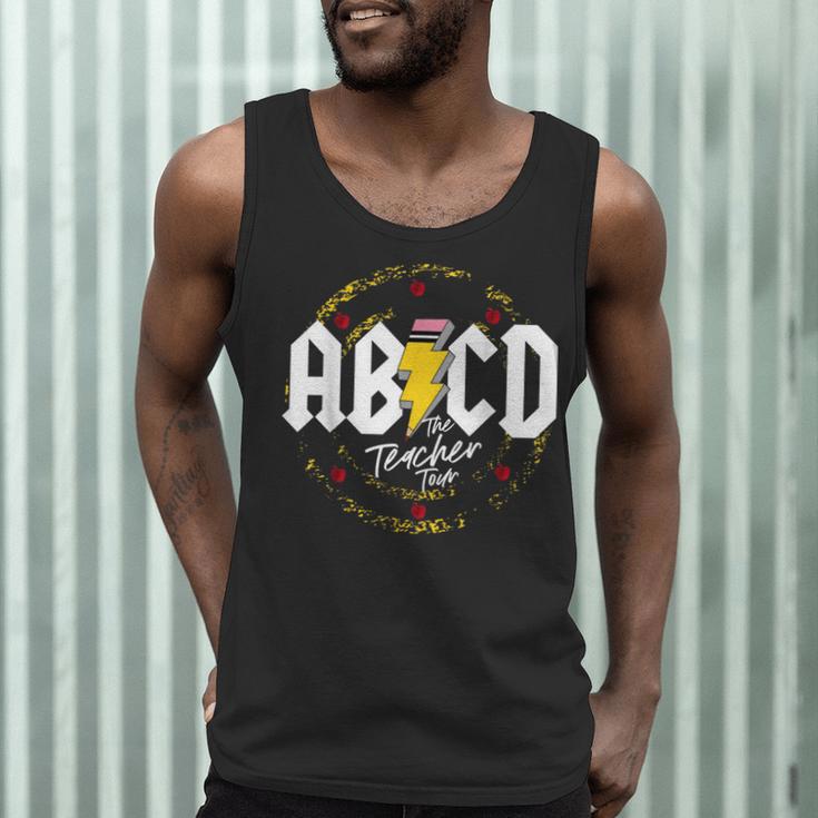 ABCD The Teacher Tour Last Day Of School Rockin' Teacher Men Tank Top, novelty gifts, funny gifts