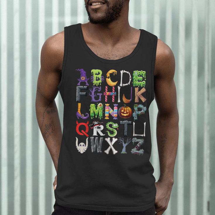ABCs Alphabet Halloween Learning Kindergarten Teachers Men Tank Top, novelty gifts, funny gifts
