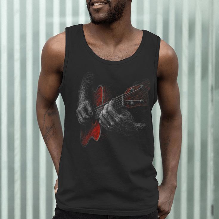 Acoustic Guitar Player Shirt Vintage Music Teacher Guitarist Men Tank Top, novelty gifts, funny gifts
