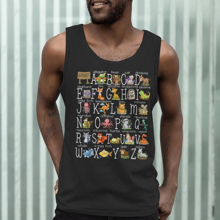 Alphabet Animals Back To School Pre-K Kindergarten Teacher Men Tank Top, novelty gifts, funny gifts Alphabet Animals Back To School Pre-K Kindergarten Teacher Men Tank Top, novelty gifts, funny gifts