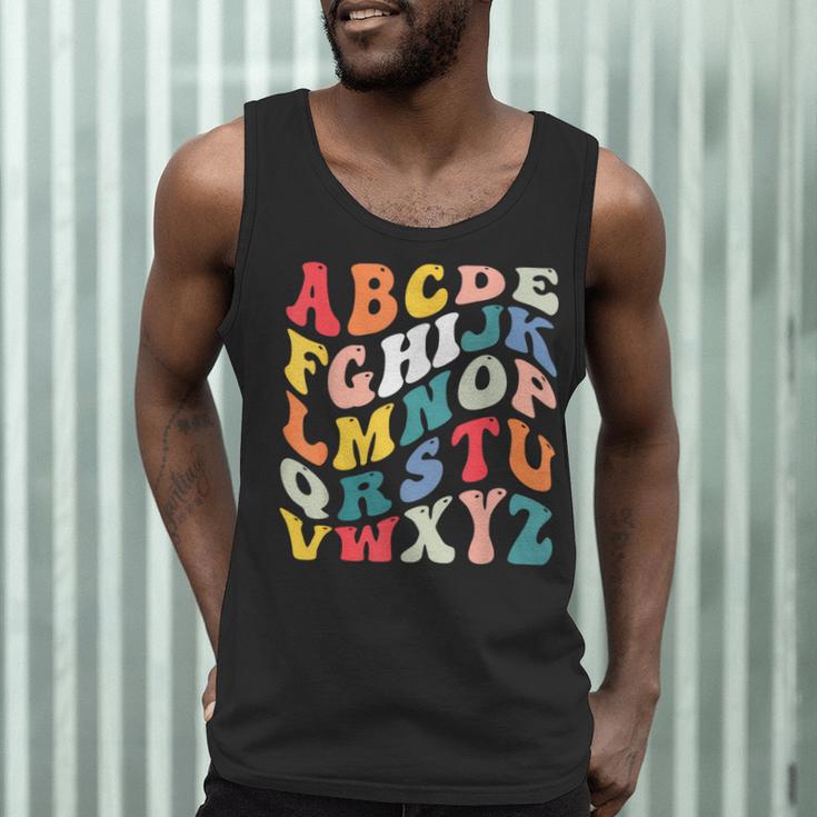 Alphabet Hi Back To School ABC Pre K Kindergarten Teacher Men Tank Top, novelty gifts, funny gifts Alphabet Hi Back To School ABC Pre K Kindergarten Teacher Men Tank Top, novelty gifts, funny gifts