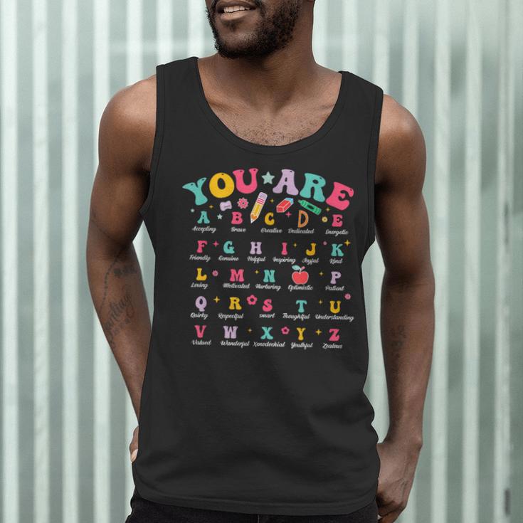 Alphabet Positive Affirmations Back To School Teacher Men Tank Top, novelty gifts, funny gifts Alphabet Positive Affirmations Back To School Teacher Men Tank Top, novelty gifts, funny gifts