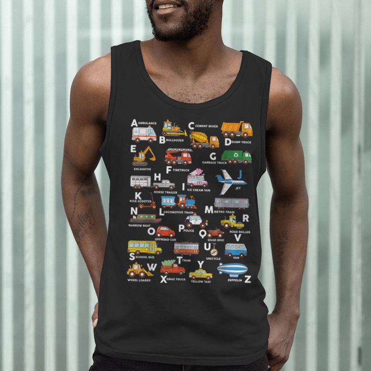 Alphabet Vehicles ABCs Learning Teachers Kids Boys Girls Men Tank Top, novelty gifts, funny gifts Alphabet Vehicles ABCs Learning Teachers Kids Boys Girls Men Tank Top, novelty gifts, funny gifts