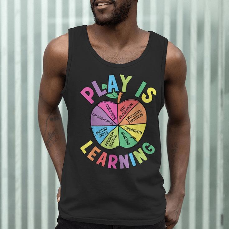 Apple Retro Play Is Learning Kindergarten Teacher Daycare Men Tank Top, novelty gifts, funny gifts Apple Retro Play Is Learning Kindergarten Teacher Daycare Men Tank Top, novelty gifts, funny gifts