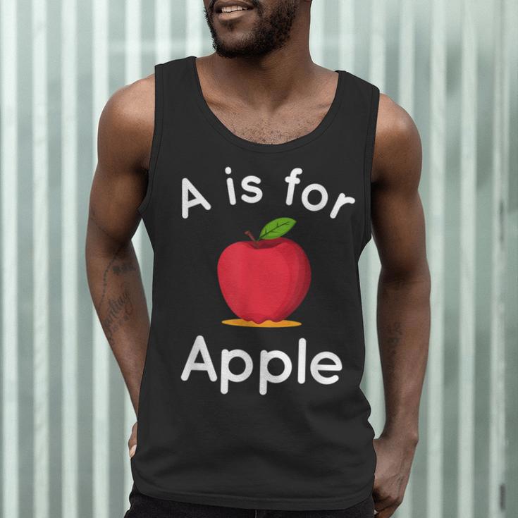 A Is For Apple Toddler Kindergarten Preschool Teacher Men Tank Top, novelty gifts, funny gifts A Is For Apple Toddler Kindergarten Preschool Teacher Men Tank Top, novelty gifts, funny gifts