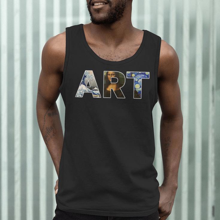 Art Artist Painting Teacher T Shirt Mona Lisa Great Wave For Men Women Men Tank Top, novelty gifts, funny gifts