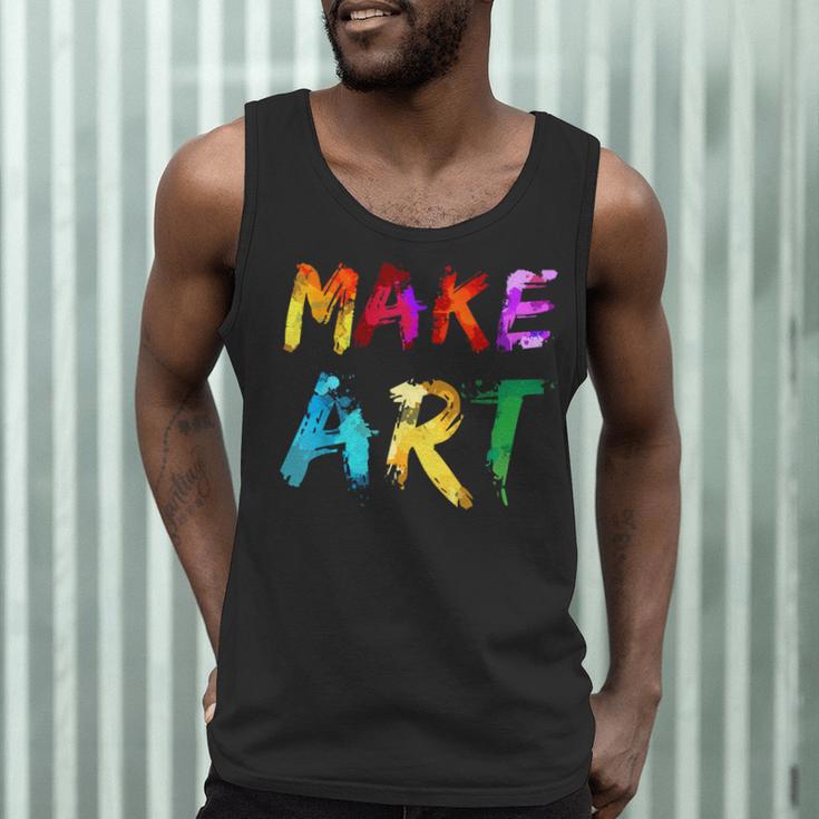 Make Art Painter Artist Teacher Artsy Men Women Kids Men Tank Top, novelty gifts, funny gifts