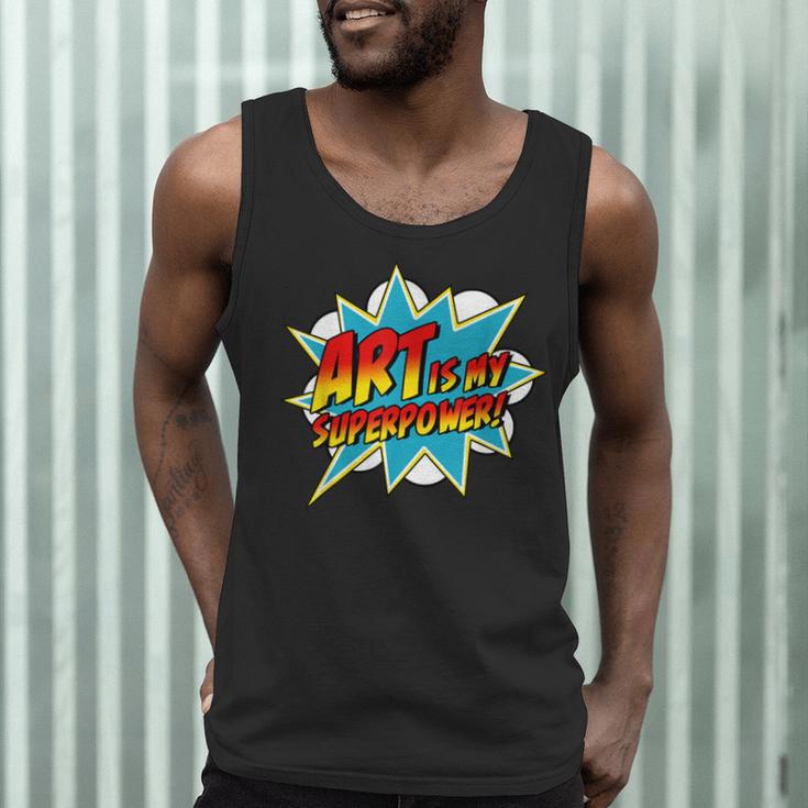 Art Is My Superpower Comic Artist Art Teacher Superhero Men Tank Top, novelty gifts, funny gifts Art Is My Superpower Comic Artist Art Teacher Superhero Men Tank Top, novelty gifts, funny gifts