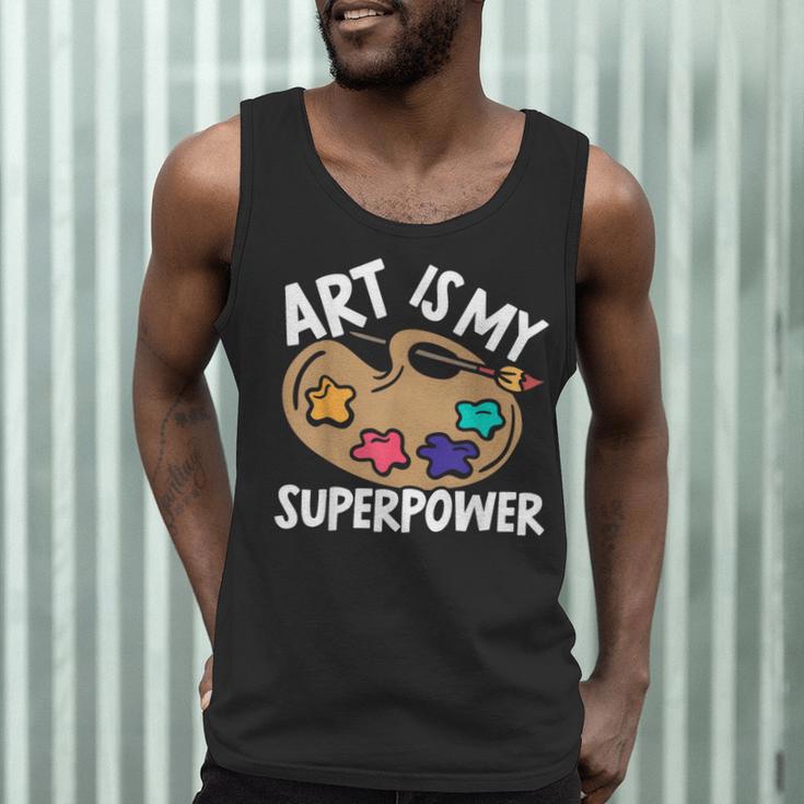 Art Is My Superpower Art Teacher Artist Painter Painting Men Tank Top, novelty gifts, funny gifts