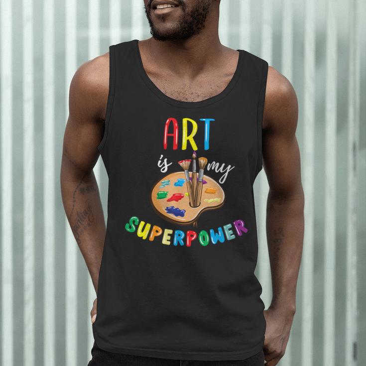 Art Is My Superpower Art Teacher Men Tank Top, novelty gifts, funny gifts