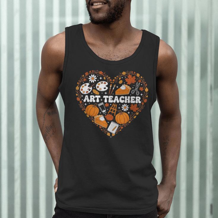 Art Teacher Heart Autumn Thanksgiving Kids Men Tank Top, novelty gifts, funny gifts Art Teacher Heart Autumn Thanksgiving Kids Men Tank Top, novelty gifts, funny gifts
