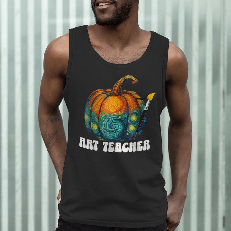 Art Teacher Pumpkin Halloween Night Men Women Men Tank Top, novelty gifts, funny gifts
