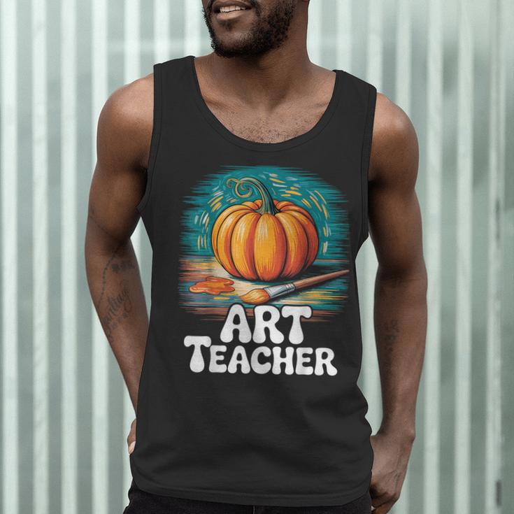 Art Teacher Pumpkin Painting Halloween Costume Men Tank Top, novelty gifts, funny gifts
