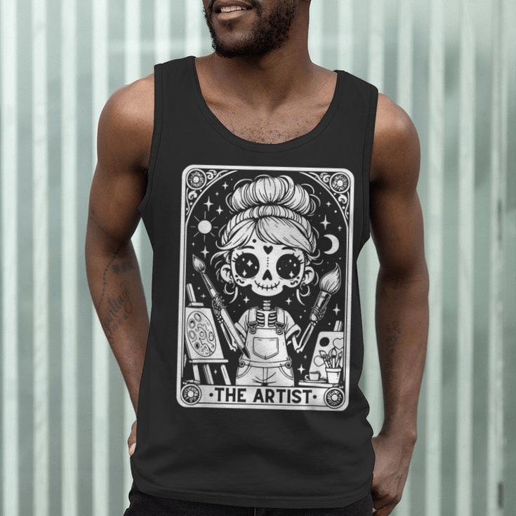 Artist Tarot Card Skeleton Painter Art Teacher Witchy Men Tank Top, novelty gifts, funny gifts Artist Tarot Card Skeleton Painter Art Teacher Witchy Men Tank Top, novelty gifts, funny gifts