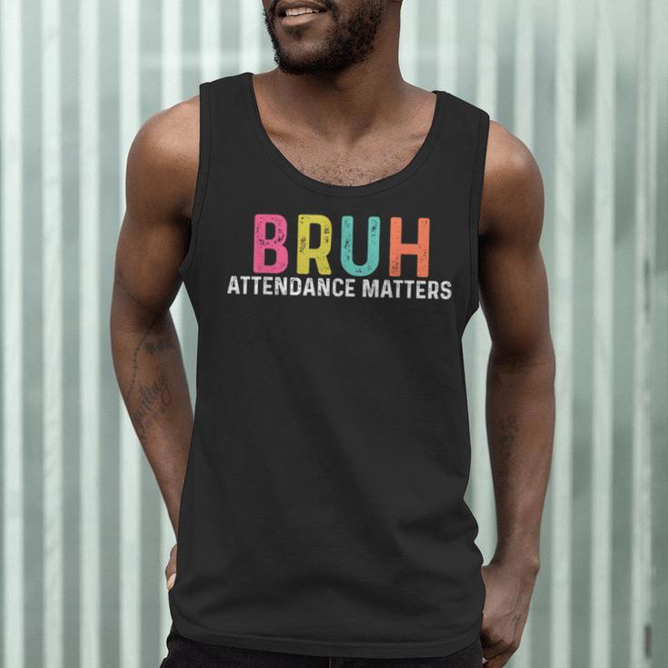 Attendance Matters Bruh Teacher School Attendance Clerk Men Tank Top, novelty gifts, funny gifts Attendance Matters Bruh Teacher School Attendance Clerk Men Tank Top, novelty gifts, funny gifts