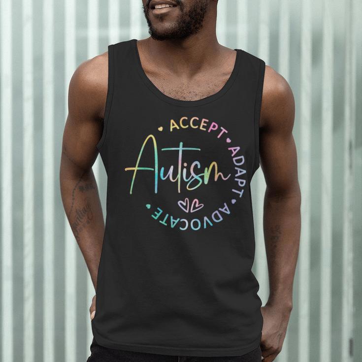 Autism Awareness Accept Adapt Advocate Autism Mom Teacher Men Tank Top, novelty gifts, funny gifts Autism Awareness Accept Adapt Advocate Autism Mom Teacher Men Tank Top, novelty gifts, funny gifts