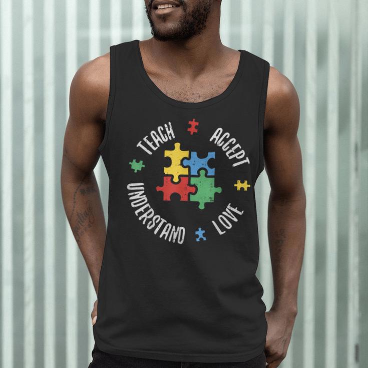 Autism Awareness Teacher Shirt Teach Accept Understand Love Men Tank Top, novelty gifts, funny gifts Autism Awareness Teacher Shirt Teach Accept Understand Love Men Tank Top, novelty gifts, funny gifts
