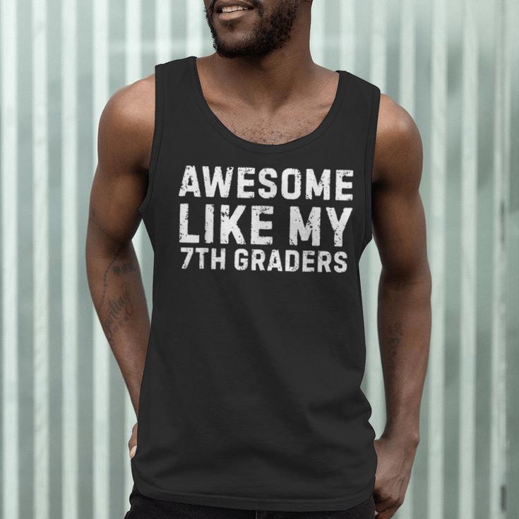 Awesome Like My 7th Grader Seventh Grade Teacher Men Tank Top, novelty gifts, funny gifts