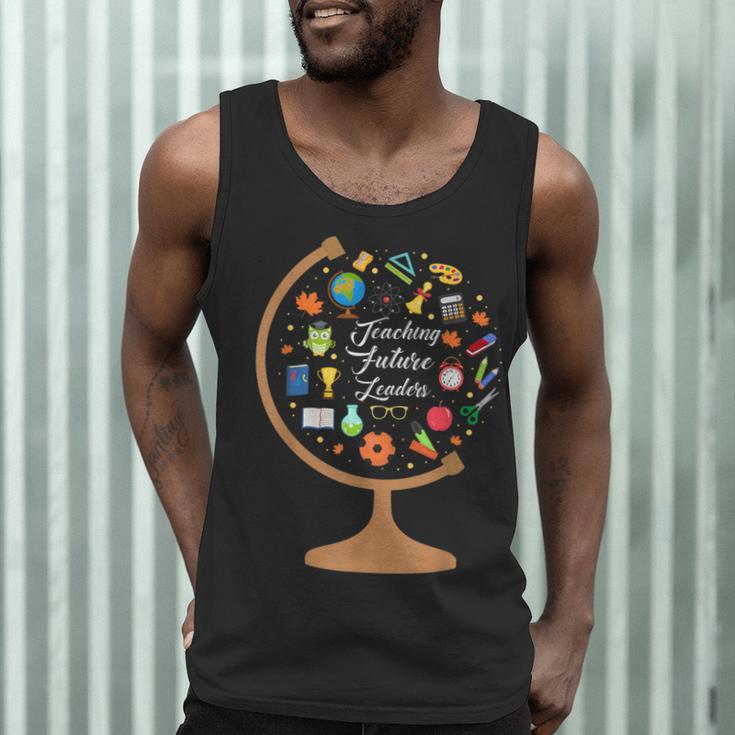 Awesome Teachers T Shirt Teaching Future Leaders Globe For Men Women Men Tank Top, novelty gifts, funny gifts
