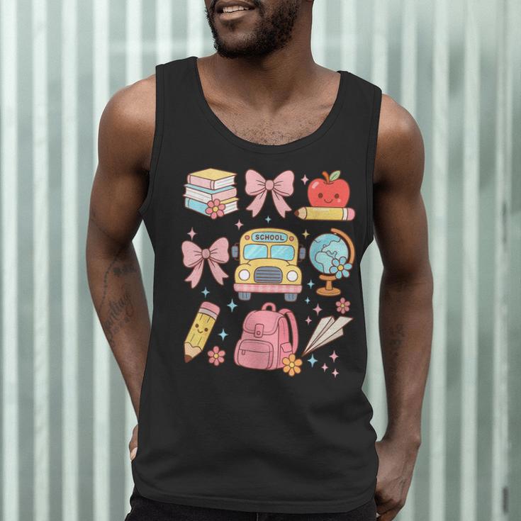 Back To School Coquette Teacher Women Girl Kindergarten PreK Men Tank Top, novelty gifts, funny gifts Back To School Coquette Teacher Women Girl Kindergarten PreK Men Tank Top, novelty gifts, funny gifts