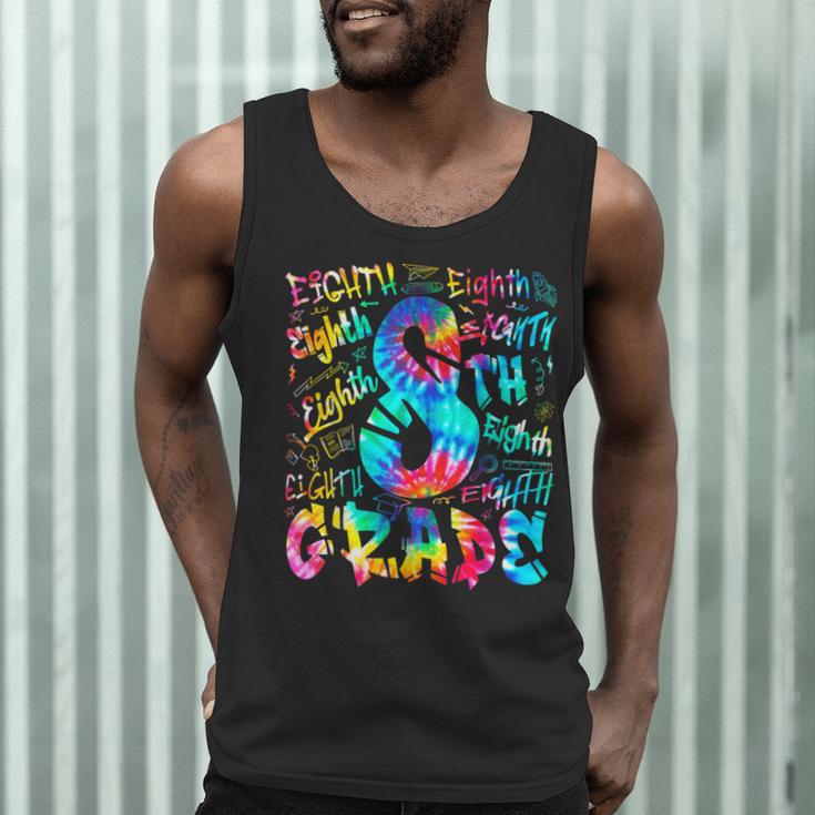 Back To School Eighth 8th Grade Tie Dye Typography Teacher Men Tank Top, novelty gifts, funny gifts Back To School Eighth 8th Grade Tie Dye Typography Teacher Men Tank Top, novelty gifts, funny gifts