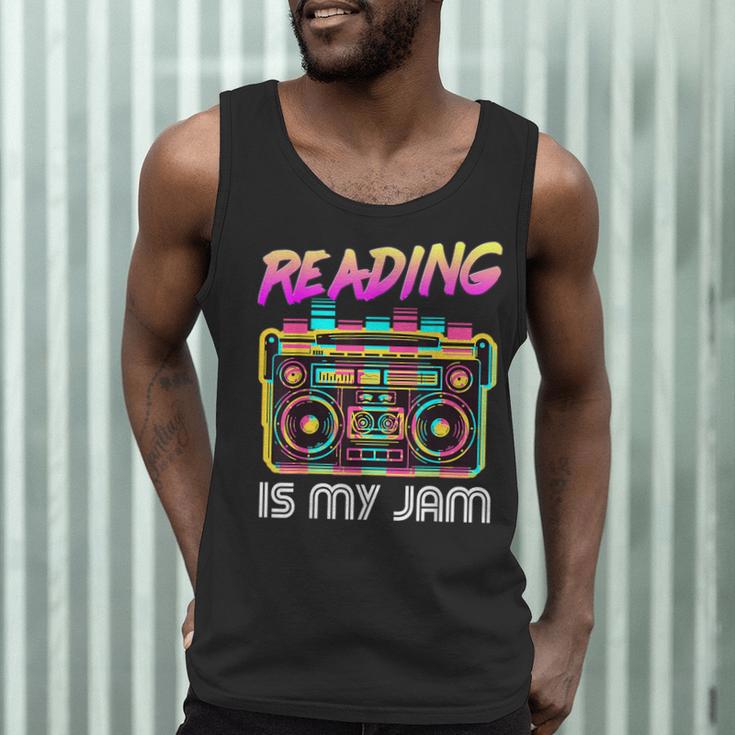 Back To School Retro Reading Is My Jam 80s Teacher Boombox Men Tank Top, novelty gifts, funny gifts Back To School Retro Reading Is My Jam 80s Teacher Boombox Men Tank Top, novelty gifts, funny gifts