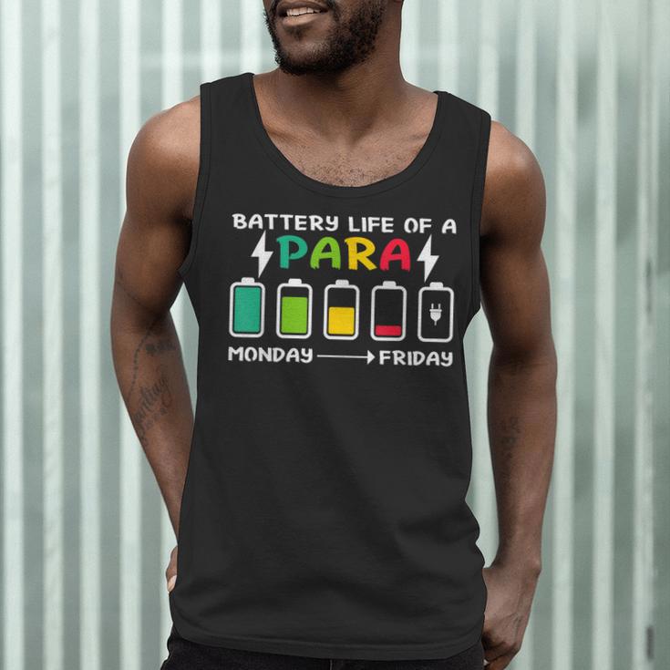 Battery Life Of a Paraprofessional Para Teacher Life Men Tank Top, novelty gifts, funny gifts